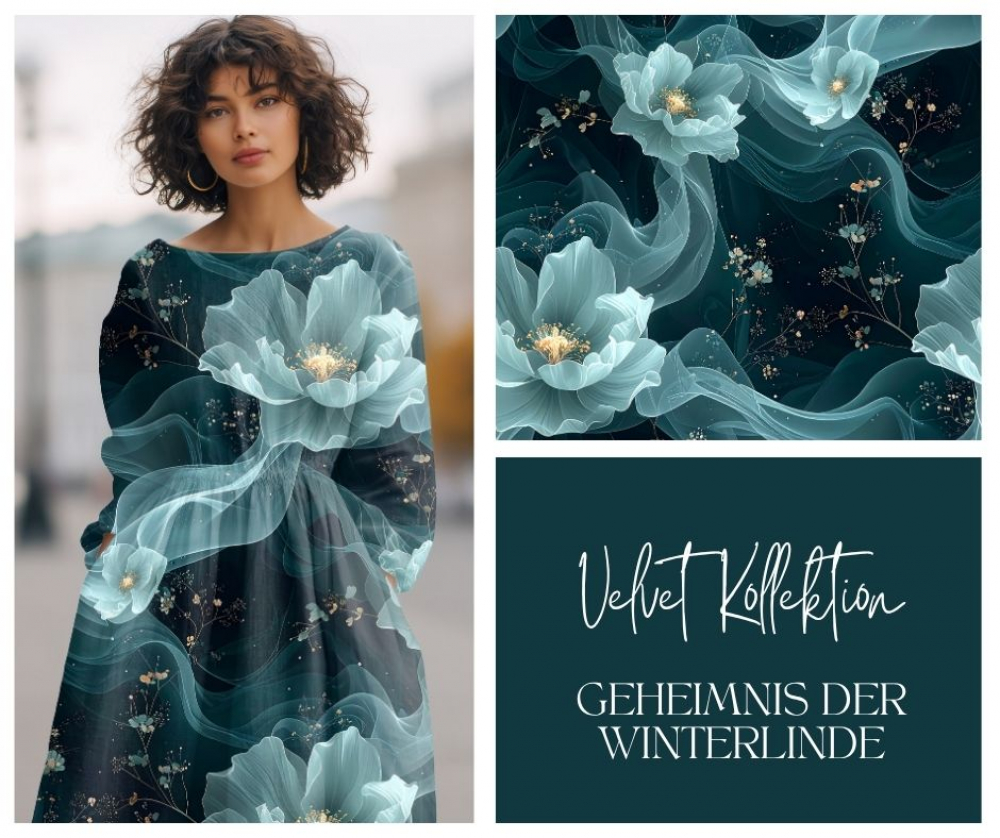 Velvet-Kollektion: Geheimnis der Winterlinde I Kuschelsweat mit Überbreite